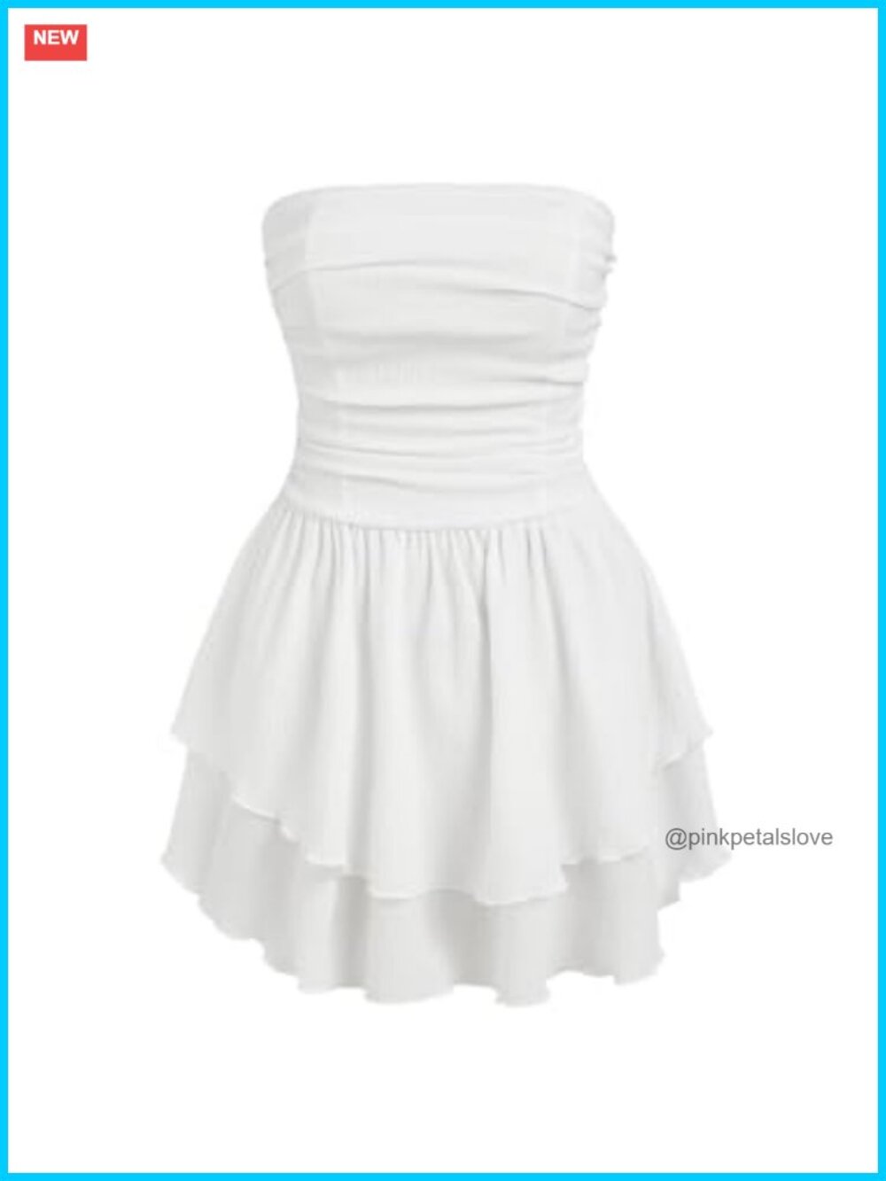 Tube Ruched Ruffle Mini Dress Cocktail Party Summer Strapless